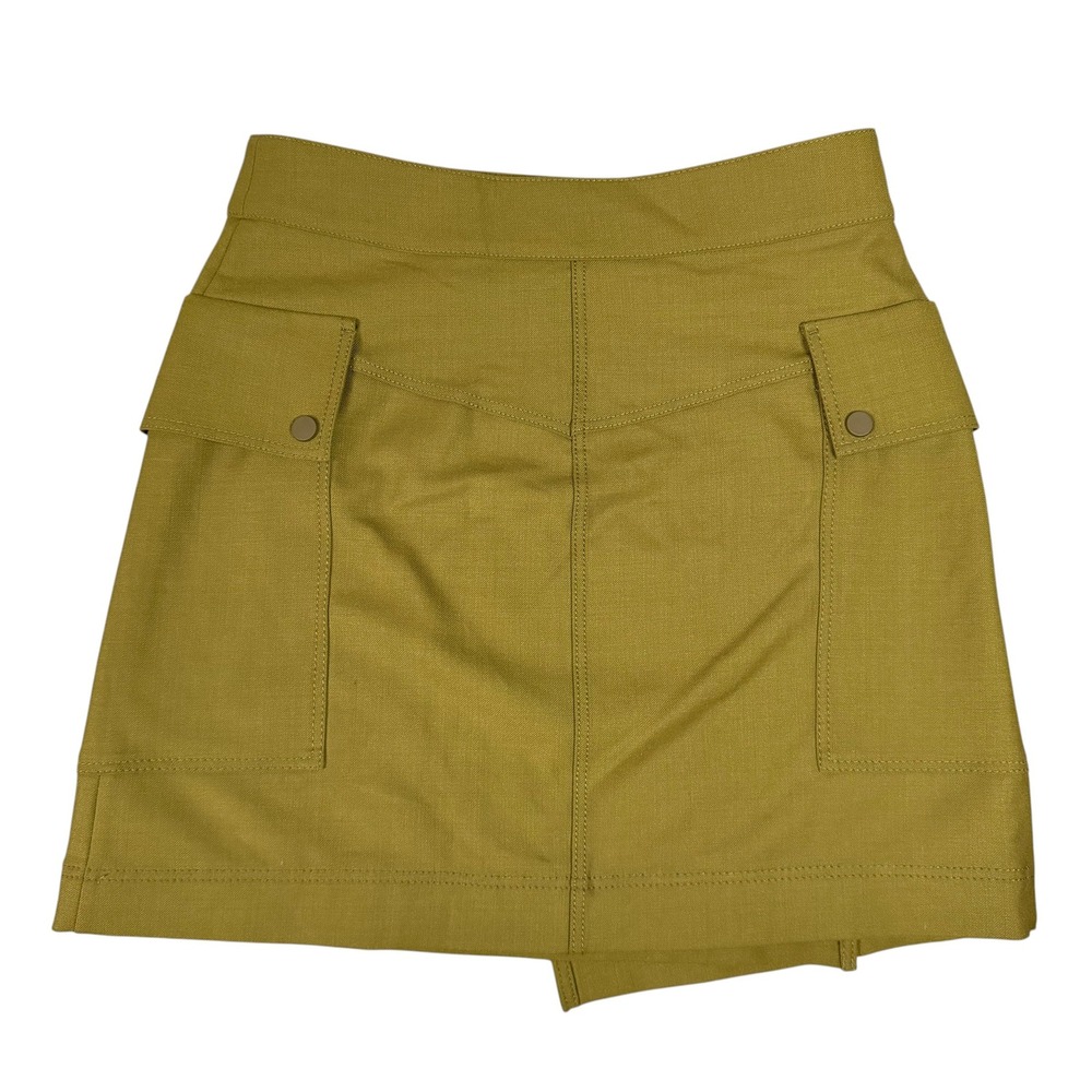 Massimo Dutti Utility Cargo Mini Skirt Safari Olive Military Green Size Small - Picture 5 of 14